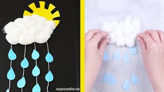 Rain Cloud With Sun Paper Craft for Kids