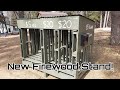 DIY cheap firewood road side stand build for firewood bundles.