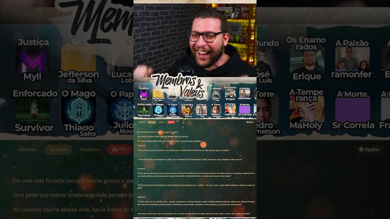 Fã reage no YouTube ao se deparar com coincidências insanas em lord of mysteries