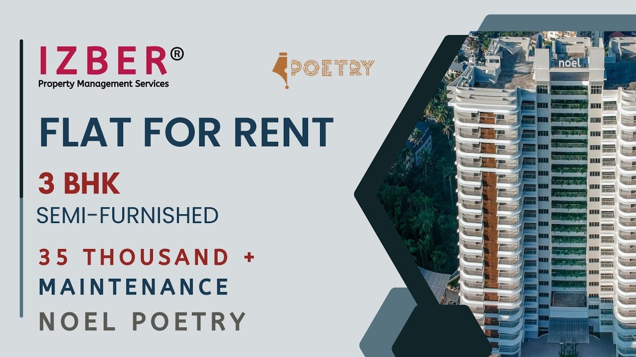 3 BHK Flat for Rent in Noel Poetry, Kakkanad, Kochi YouTube