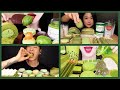 Matcha Green Tea Desserts ASMR Compilation - Green Food Eating Party Mukbang