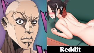 Kaguya-sama Female Edition | Anime vs Reddit (the rock reaction meme)