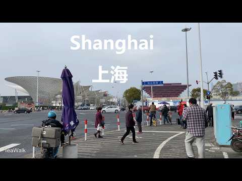 Shanghai, 중국 | Expo 지구 | 도시 산책 4K