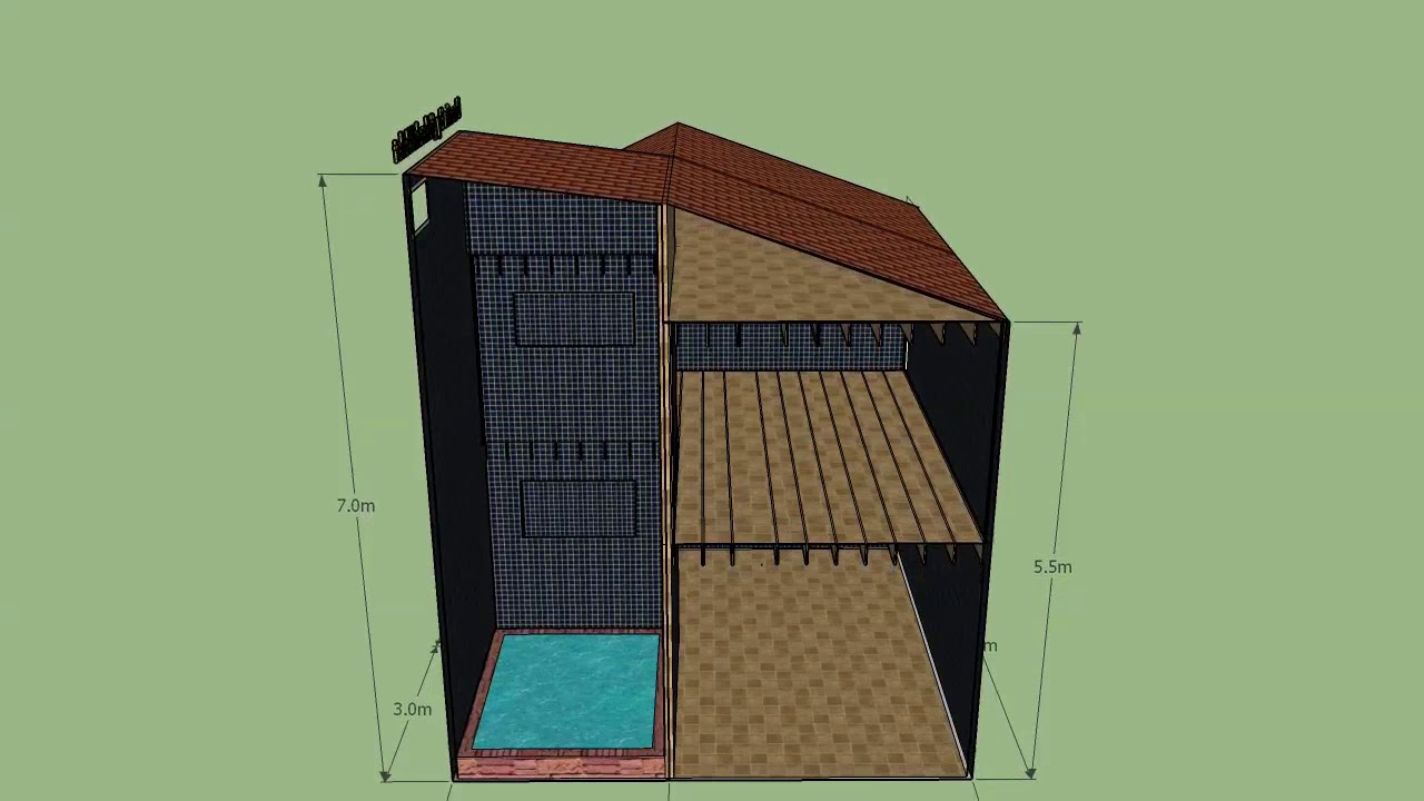 Rumah Burung Walet Rbw 6x6 2lantai Rm Void Terjun Lengkap Ukuran