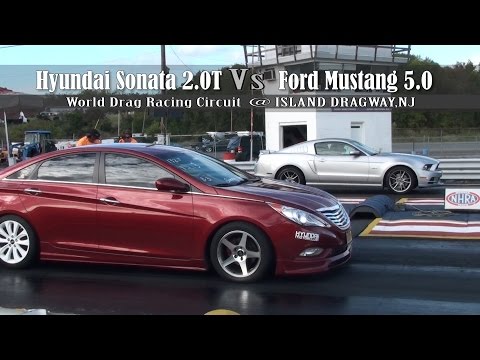 Hyundai Sonata 2 0T Vs  Ford Mustang 5 0