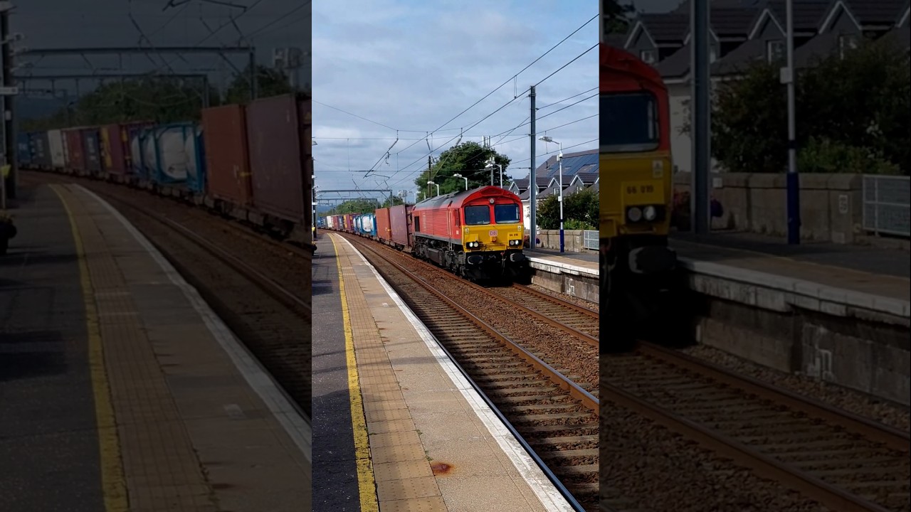 66019 passes through Prestonpans with 4E96 Mossend Euroterminal to Tees dock Bsc export Birth