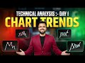 Technical Analysis Day 1 :- Chart Trends; How to Understand Uptrend & Downtrend in a Chart|In Hindi|