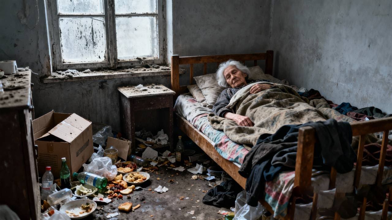 😱80-year-old woman lives in garbage dump while her child goes abroad