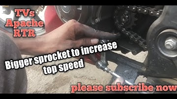 Tvs Apache RTR 180cc/160cc Bigger Sprocket to increase the top Speed#DevAutoCenter