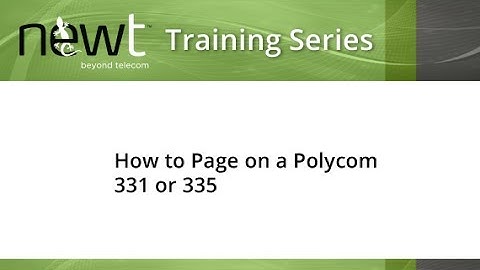 How to Page on a Polycom 331/335
