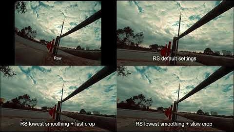 Reelsteady settings comparison - FPV freestyle