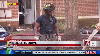 Lightning strike sparks fire in Durham