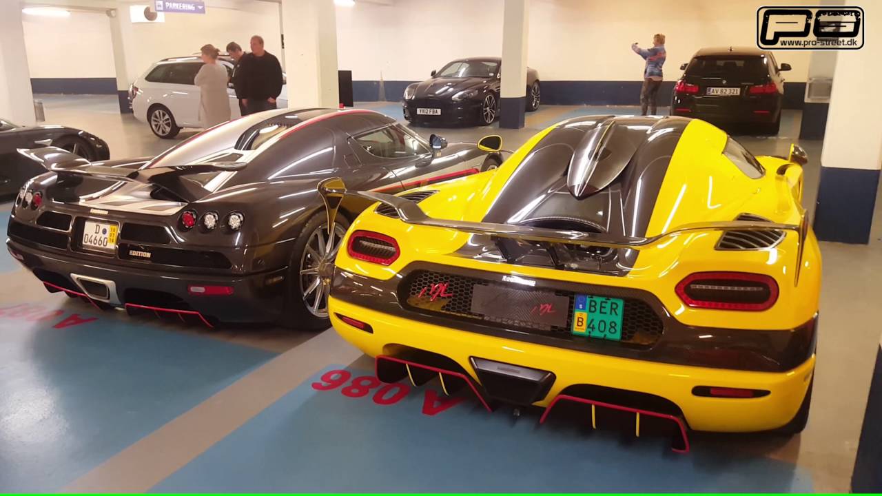 13 Koenigsegg's at parkinglot in Copenhagen - Pro-Street.dk