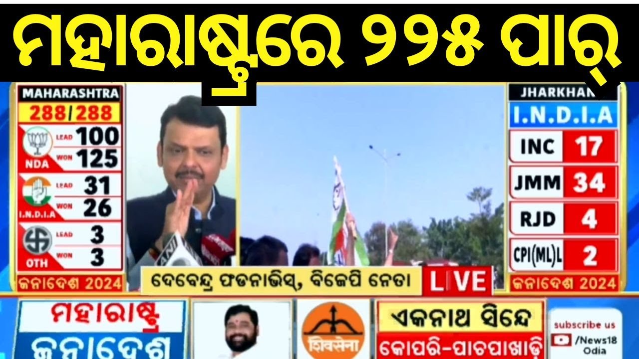 LIVE | ମହାରାଷ୍ଟ୍ରରେ ୨୦୦ ପାର୍ | Maharashtra Election Results Live | MVA Seat | Sharad Pawar |Congress