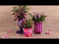 747. Идеи цветочных горшков из пластиковых бутылок.DIY flower pots from plastic bottles.