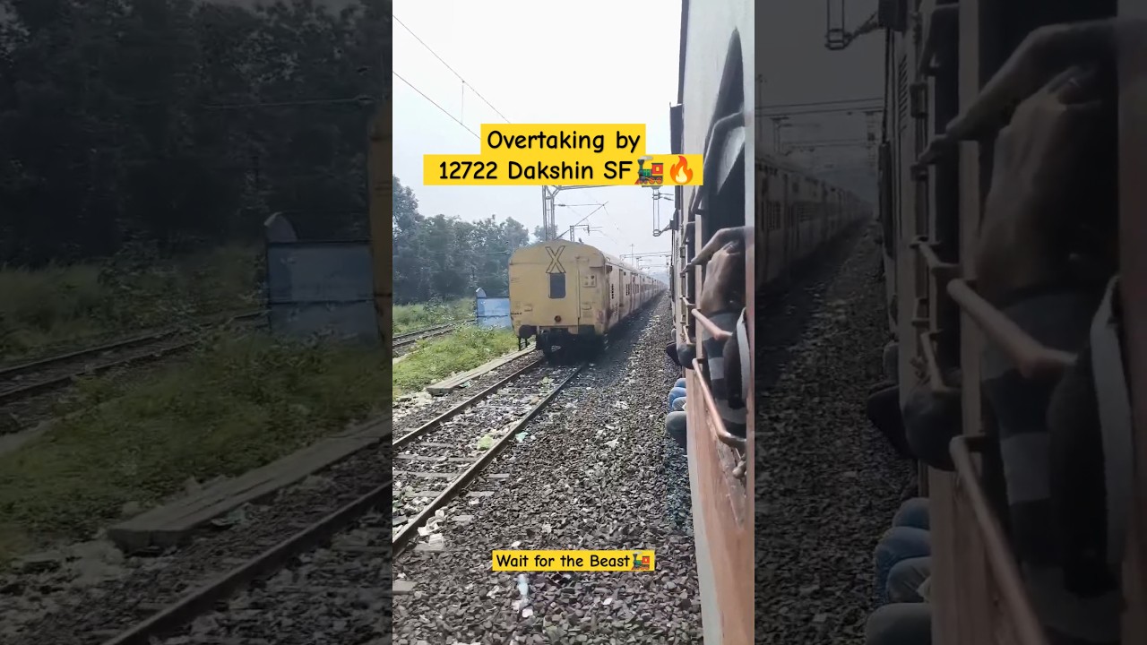 12722 Dakshin Express Overtaking a Rake  