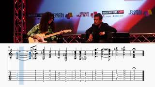 Marty Friedman playing chord progression from Ikimonogakari's Arigatou (ありがとう) - Guitar tab