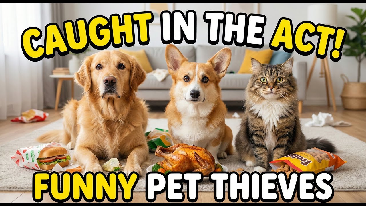 Funny Pets Caught Stealing Food 