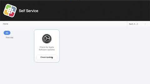 Open Software Update preference pane from Self Service