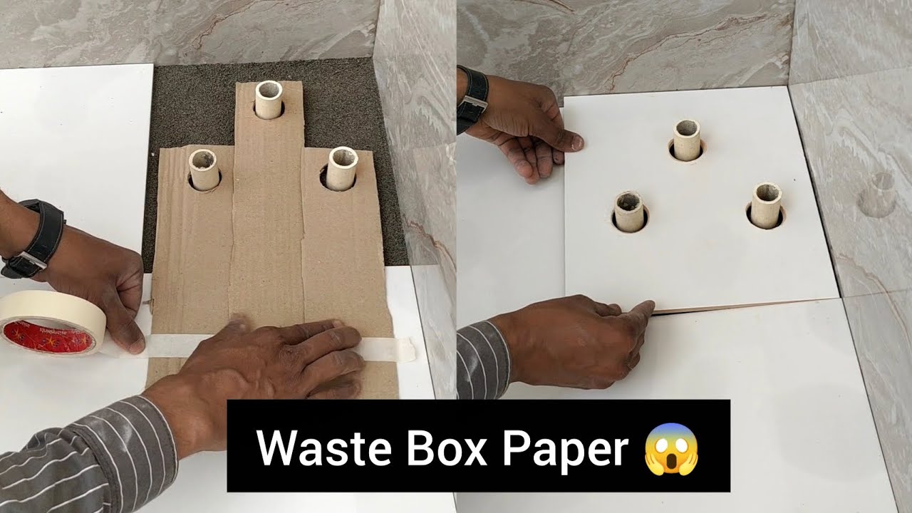 Tile Box Paper “Unbelievable Tile Marking Trick Using Waste Box Paper 😱” - YouTube