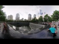 VR New York - A Walk Around 9/11 Memorial. 3D 360 video shot with the Vuze camera