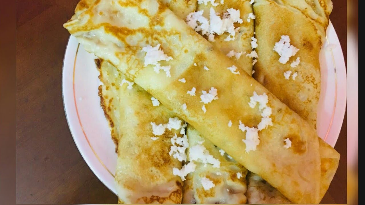 #Easy & Unique Style Coconut Roll Pancake In 2 min//2মিনিটে বানিয়ে নিন