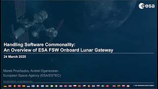 Handling Software Commonality: An Overview of ESA Flight Software Onboard Lunar Gateway
