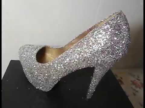 Diy: como transformar tus zapatillas viejas con glitter (muy facil) -  YouTube