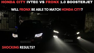 HONDA CITY IVTEC VS FRONX 1.0 BOOSTERJET 2023 | NIGHT HYPER DRIVE 1.5 IVTEC MT VS 1.0 BOOSTERJET MT