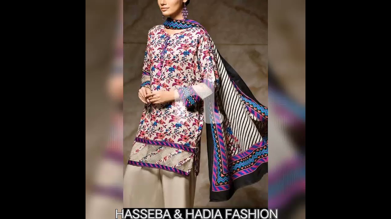 3 piece printed linen Suits Designs