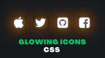 Animated Glowing Icons using Html & CSS || Social Media Icons Animation Html CSS #cssanimation