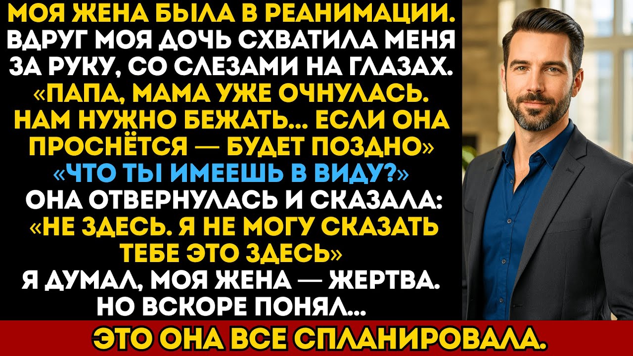 Моя дочь посмотрела на жену в реанимации и сказала мне: «Нам нужно бежать. Сейчас же...»