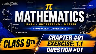 Learn Class 9 Mathematics | Chapter 1 exercise 1.1 Question No. 1 Solved