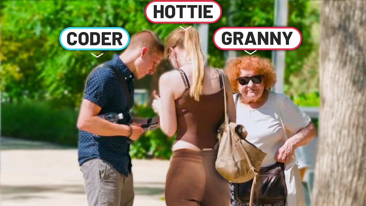 Shy Guy Picks Up Hot Blonde AND Her Granny (caught on camera!)