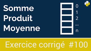 Corrected Exercise 100: Calculate the sum, average, and product of the elements of a list | Python