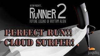 bit trip Runner 2 Gameplay Walkthrough Perfect Run [HD] Level 1-5 Cloud Surfer
