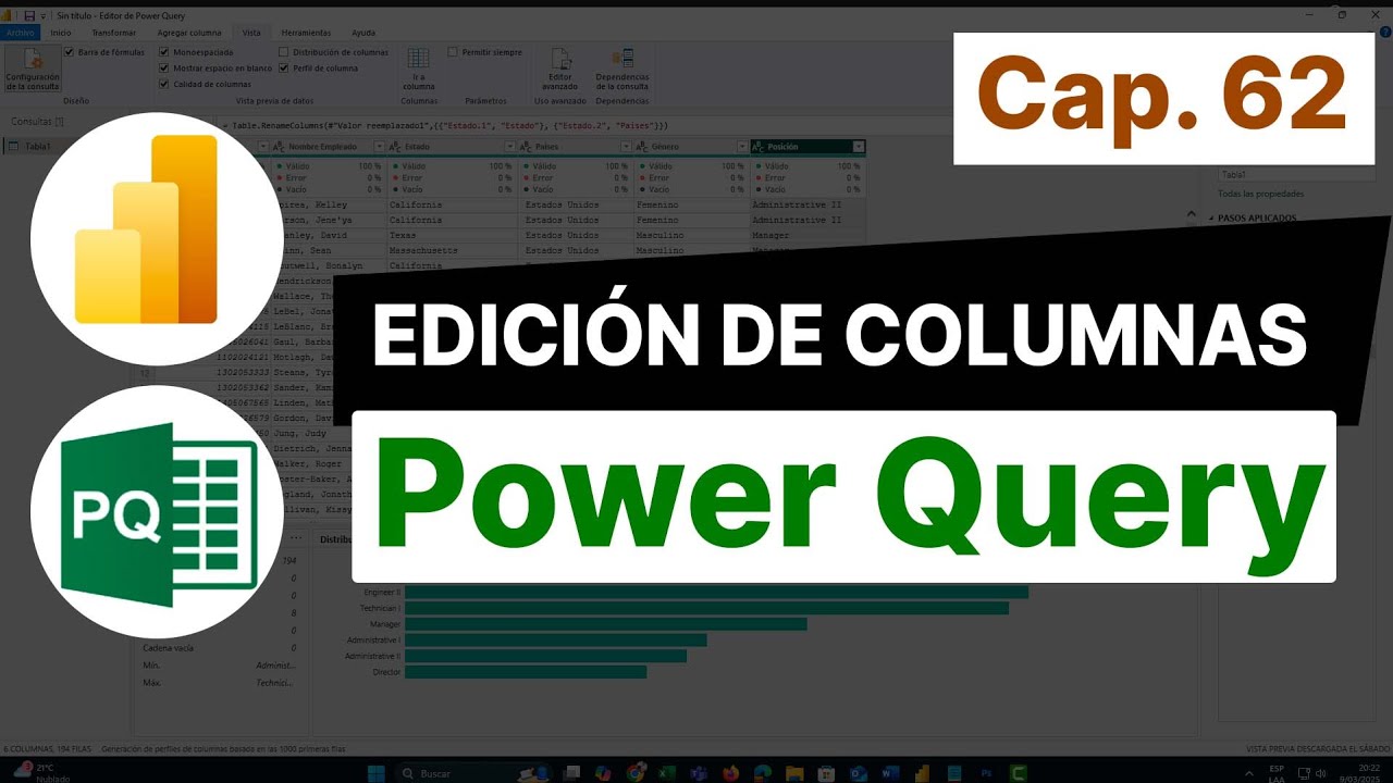 Edición de Columnas en Power Query - Eliminar, Dividir y Extraer Datos Fácilmente