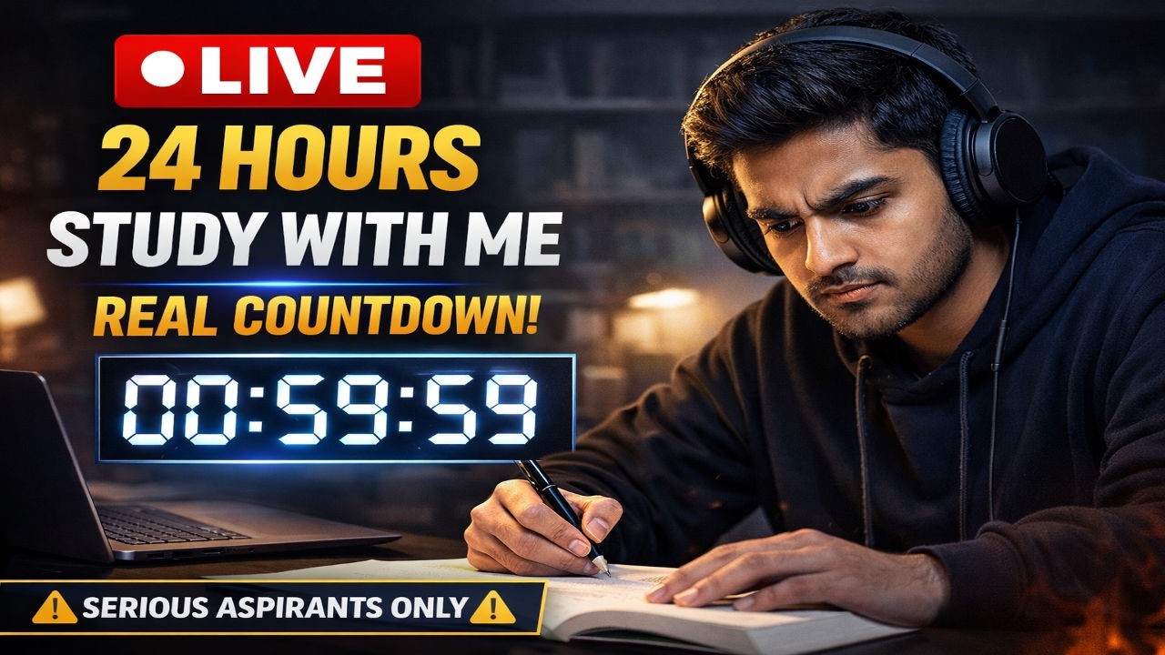 🔴 LIVE 24x7 Study With Me ⏳ Real Time Countdown | No Break | Join Now!