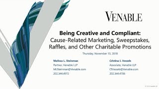 Being Creative & Compliant: Cause-Related Marketing, Sweepstakes, Raffles, & Other Promotions