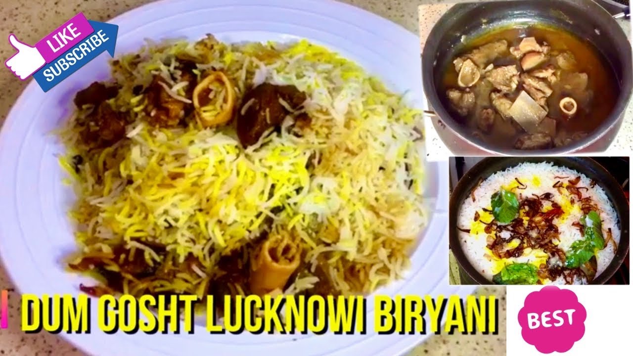 Awadhi Mutton Biryani recipe Yakhni Pulao Lucknowi Mutton Biryani