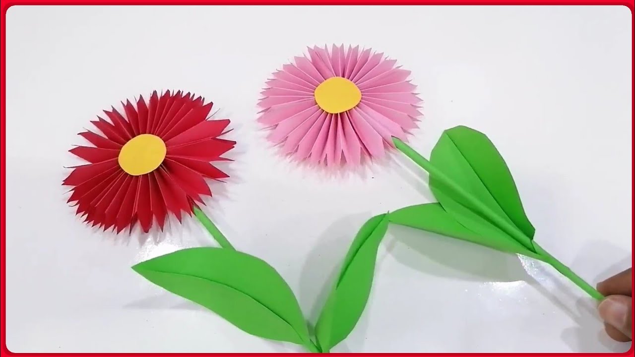 Бумажные цветы своими руками 🌻 Как сделать простые бумажные цветы 🌻 Бумажные поделки