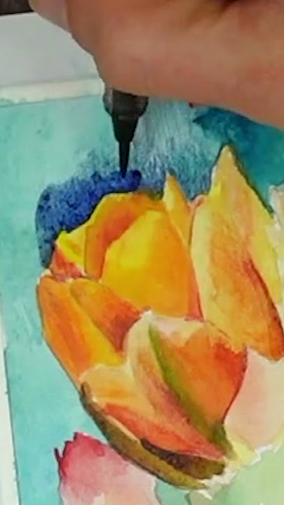 Waxed Watercolours - Using Dorland's Wax on watercolours 