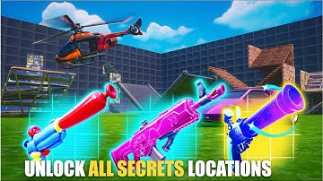 1V1 WITH EVERY GUN HIVE MAP FORTNITE CREATIVE - ALL SECRETS CODE LOCATIONS (SECRET ROOM)