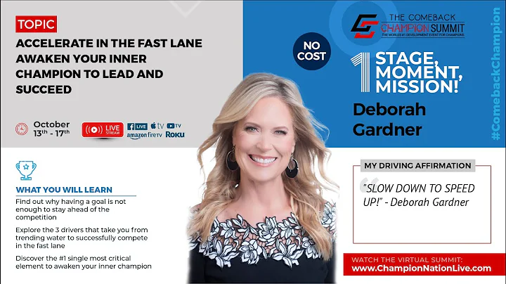 Deborah Gardner Interview ACCELERATE IN THE FAST L...