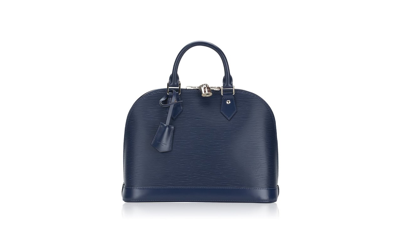 LOUIS VUITTON INDIGO EPI LEATHER ALMA GM BAG