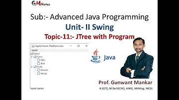 Topic-11 #JTree with Program| Advanced #JAVA Programming | Unit-II #JavaSwing. #MSBTE
