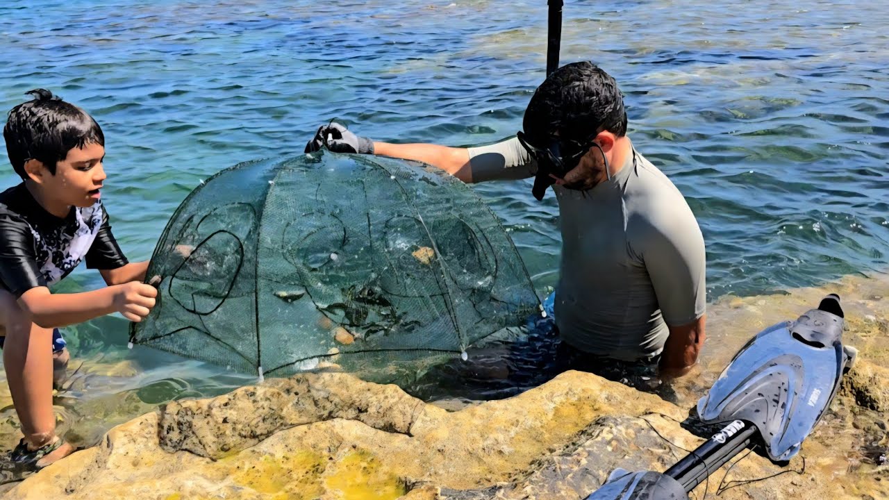 اصطدنا حويتات طيبنا بيهم أبن شربة فريك🐟72د صحن كسكسي😱