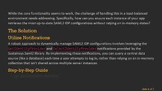 Dynamically Load SAML2 IDP using Sustainsys-Saml2 in ASP.NET Core