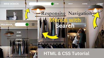 Create Transparent responsive navigation menus with  search box and social media