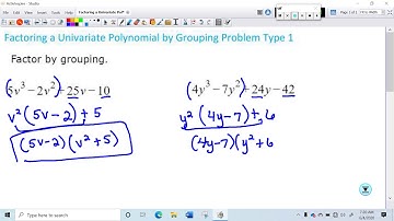 Factoring a Univariate Polynomial by Grouping Problem Type 1